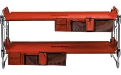 Disc-O-Bed Kid-O-Bunk Kinder Camping Stockbett Inkl. Seitentaschen Rot / Silber -Campingmöbel Geschäft 378506 2375672 1